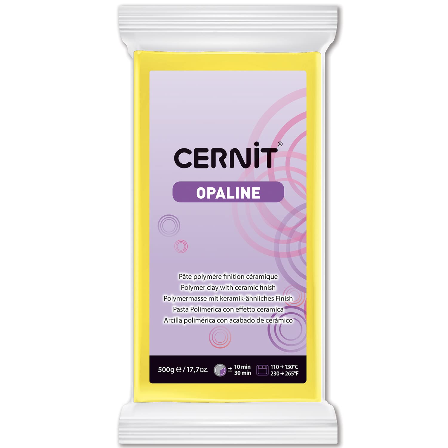 Cernit Polymer Clay, Make Your Own, Yellow, 500g