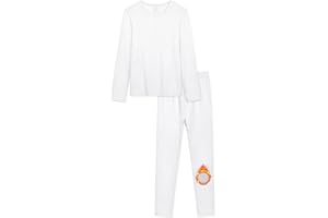 VZV Girls Thermal Underwear Set Thermal Underwear for Kids Fleece Lined Long Johns Kids Base Layer Top and Bottom for Winter