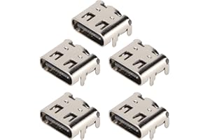 YOIDESU 5PCs Replacement Charging Port Assembly for Controller, Repair Part USB C Adaptor Charger Socket