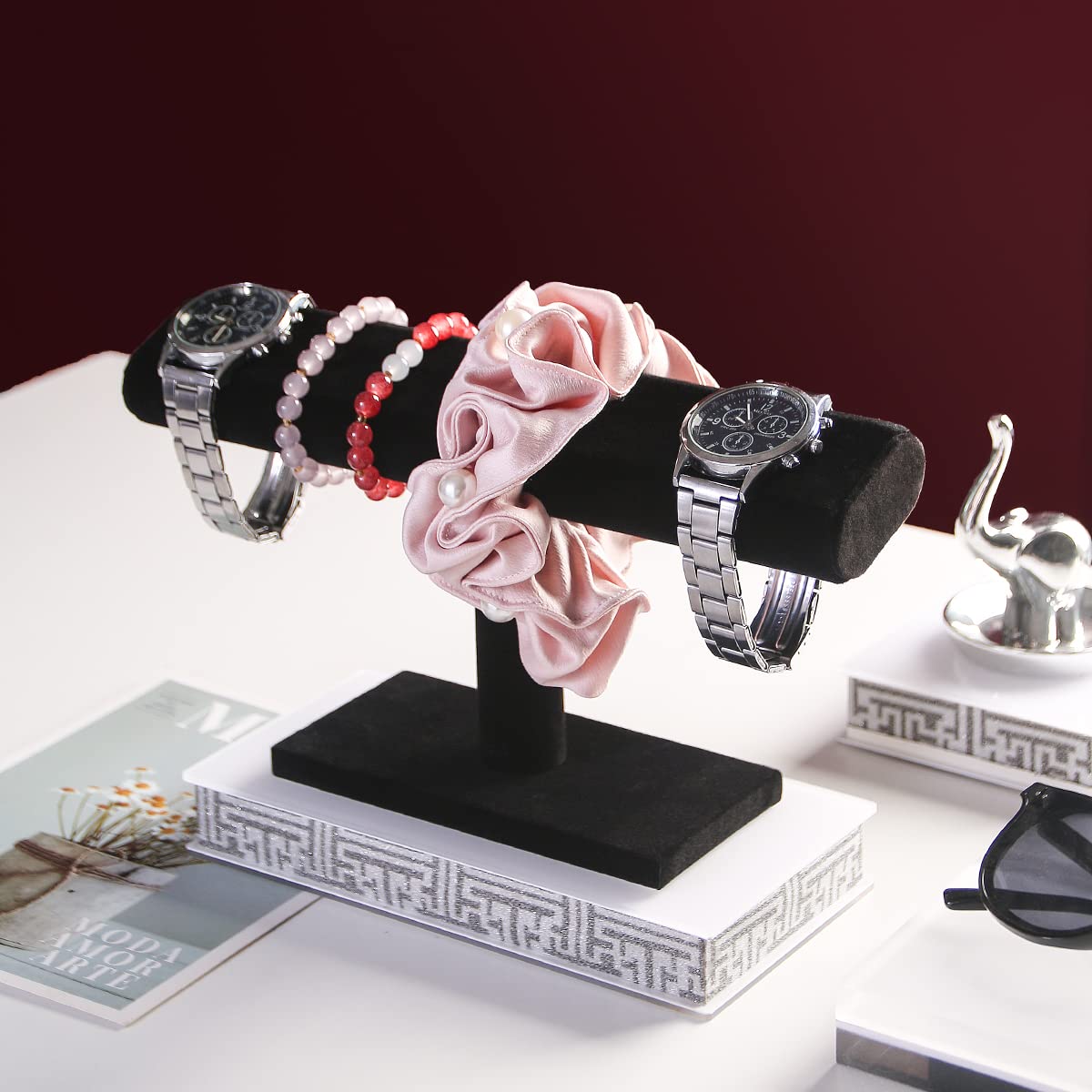 ByKen Jewelry Byken Watch Bracelet Holder,Jewelry Display Stand for Selling (Black)