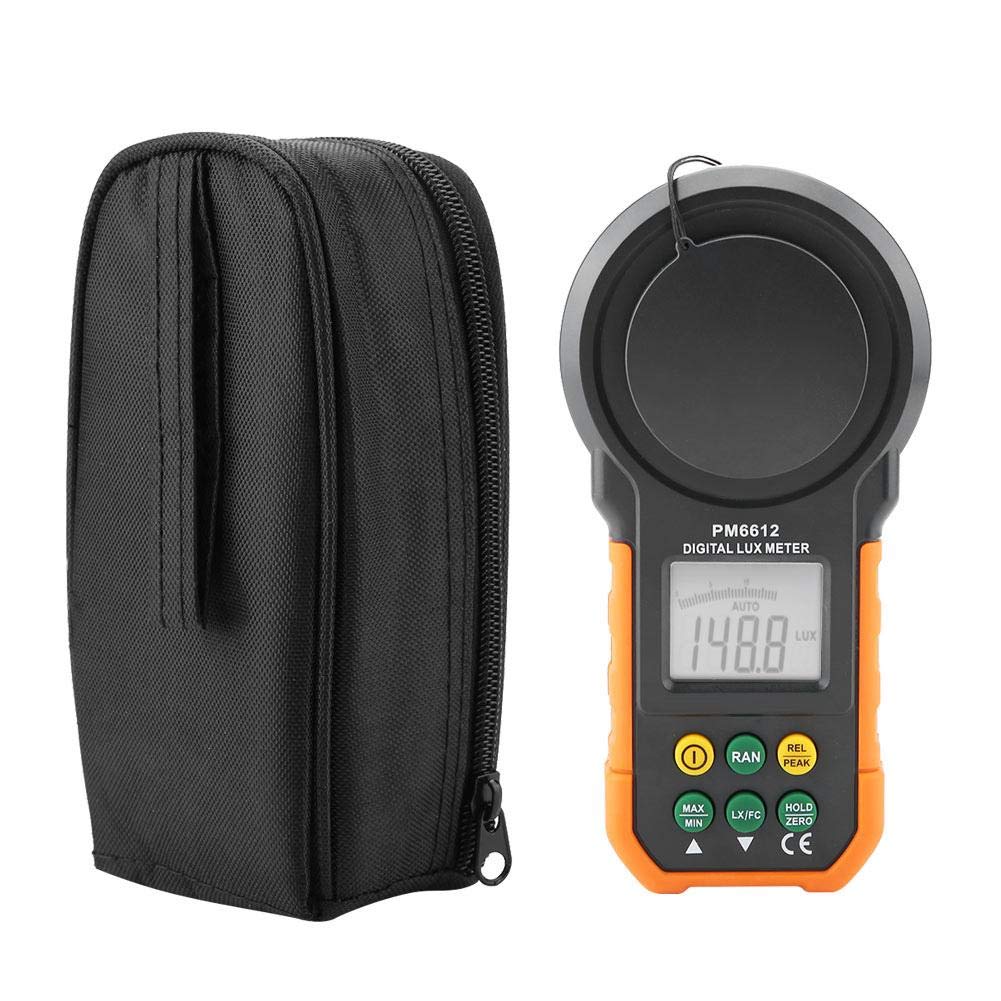 Multi-functional High Precision Digital Light Meter Luxmeter PEAKMETER PM6612/PM6612L 200,000Lux (PM6612)