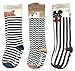 Unisex Baby Knee High Socks Stockings Cartoon Animal Non Slip Tube Long Socks For 1-3 Years Toddler Boys Girls 3 Pairs Pack