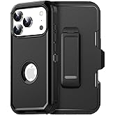AICase for iPhone 17 Pro Max Case with Belt Clip Holster,Heavy Duty Drop Protection Full Body Rugged Shockproof/Drop Proof/Dust Proof Military Protective Tough Durable for iPhone 17 Pro Max 2025