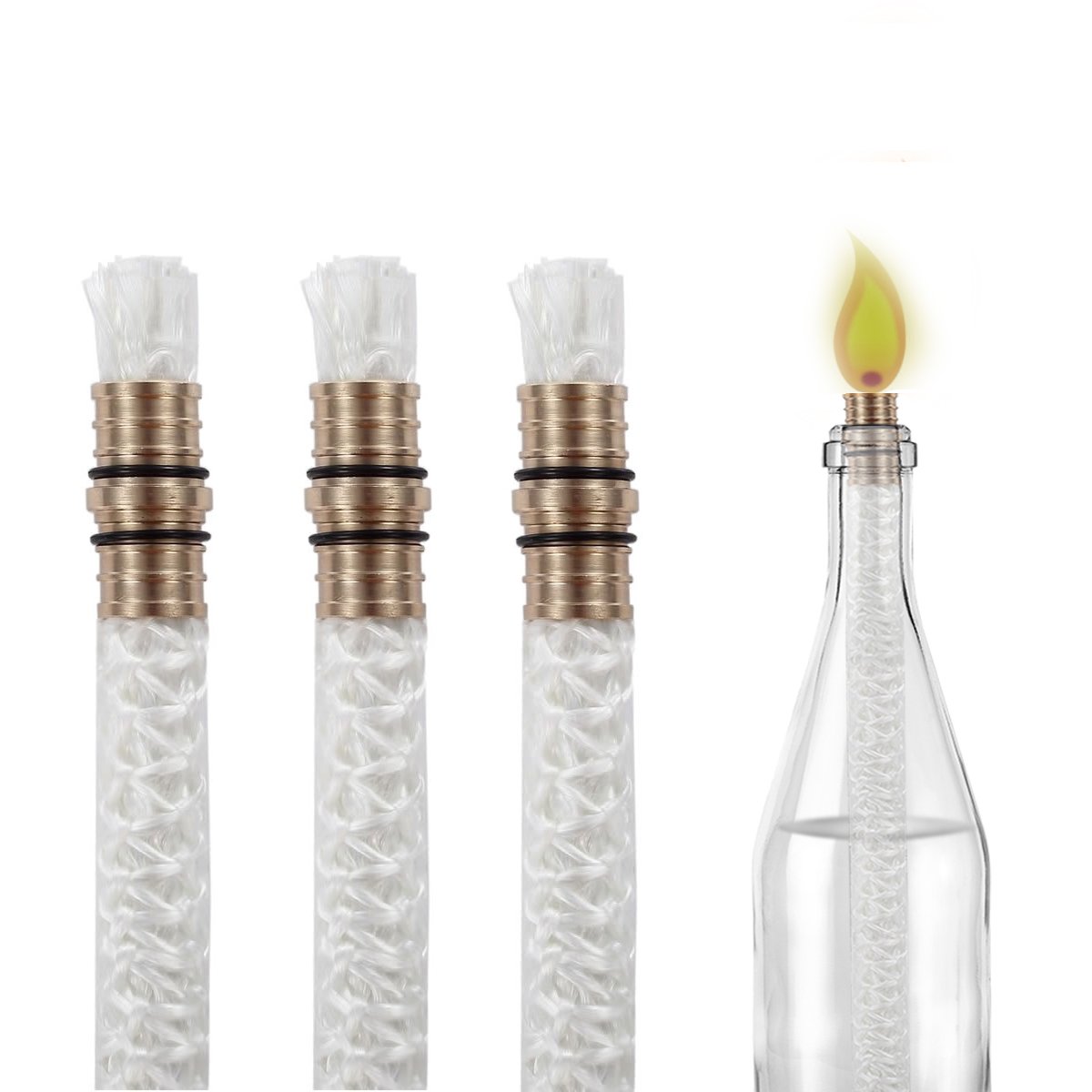 LANMU Wine Bottle Tiki Wicks Kit,Tiki Torch Wicks,Wine Bottle... eBay