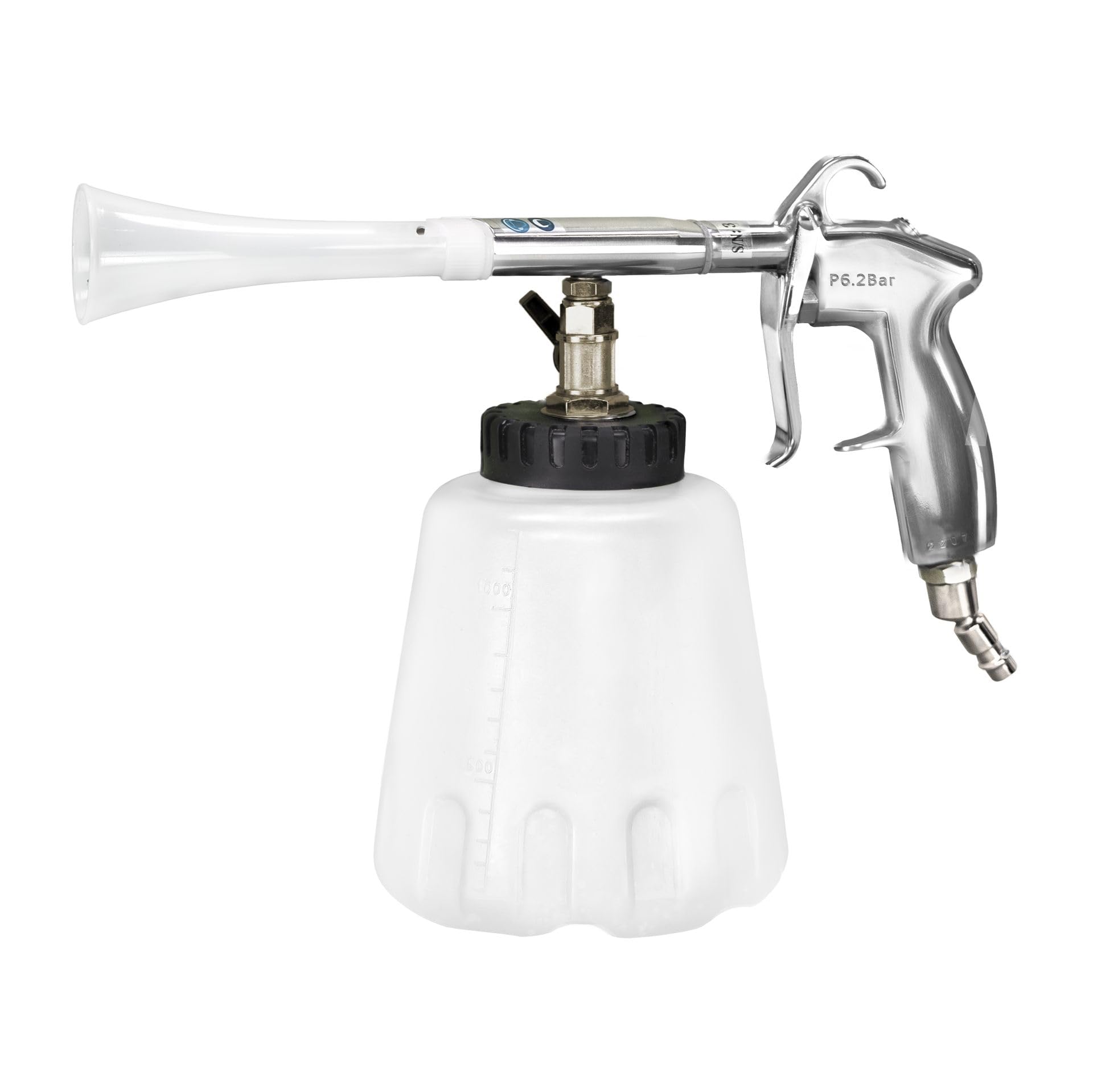 BenBow Air Cleaning Gun Blue Storm PRO – car wash gun durable and robust – rotatable plug nipple – touchless cleaning for cars, trucks, buses, and upholstery, also suitable for blow-drying