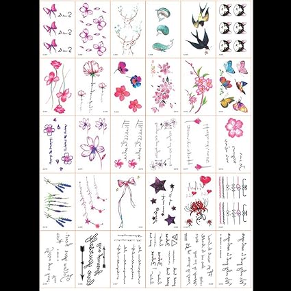Ysyysh Autocollants De Tatouage Imperméables Durable Fleurs