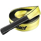 Sumpluct Recovery Tow Strap 2in X 20ft Heavy Duty 20,000 lbs Break Strength, Use for Emergency Towing Rope, Tree Saver, Winch Extension, Triple Reinforced Loops, Protective Sleeves,Car Accessories