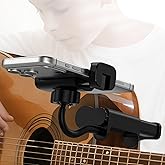 ALAFLY Guitar Head Phone Holder - Universal Smartphone Mount for Guitar, Bass, Ukulele, 360° Rotating & Adjustable Ideal for 