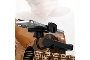 ALAFLY Guitar Head Phone Holder - Universal Smartphone Mount for Guitar, Bass, Ukulele, 360° Rotating & Adjustable Ideal for 