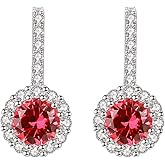 UniLogue Sterling Silver Stud Earrings Colored Gemstone Daily Easy Matching Stud Earrings Jewelry Gift for Women