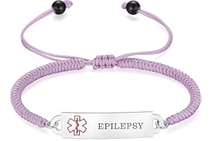 AOAMID Medical Alert Bracelets for Women Adjustable Personalized Free Engrave Medical ID Bracelets 6.5-8 Inch