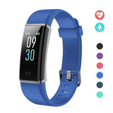 EFO SHM Fitness Tracker mit Pulsmesser, Schrittzähler Uhr Fitness Armband Wasserdicht Schwimmen Aktivitätstracker Schlafanaly