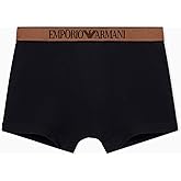 Emporio Armani Men's Shiny Logo Band Trunk, Black, Large