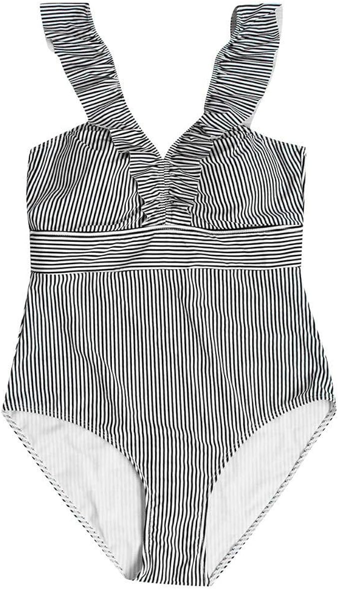 mens one piece swimsuit striped