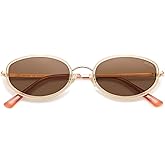 SOJOS Trendy Oval Polarized Sunglasses for Women Men, 80s 90s Chic Retro Vintage Sunnies SJ1248