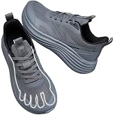 XVU Men's Walking Shoes Wide Toe Box, Breathable Mesh Athletic Sneakers with Thick Cushioned Sole, Lace Up Comfortable Tennis Shoes for Standing All Day, Work, Gym &amp; Travel