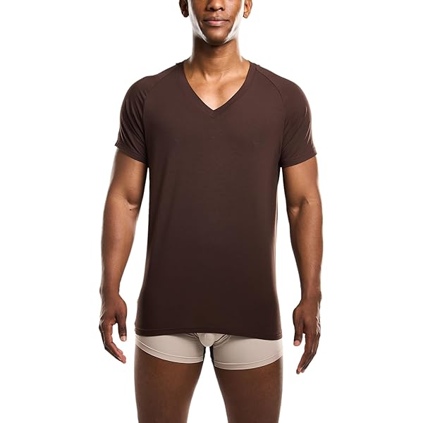 Mr. Davis Comfort Fit Premium Bamboo Viscose Tailored Cut V Neck Men's  Undershirt - Stylish V Neck Men's Undershirts, with Stretch Fabric for a 3  Pack Size X-Small in Black at Amazon