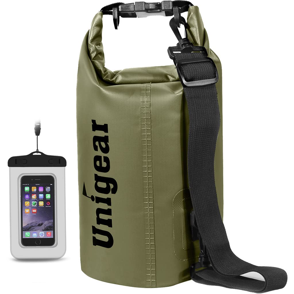 Unigear Dry Bag 2L/5L/10L/20L/30L/40L Waterproof Dry Sack Roll Top with Phone Case and Long Adjustable Shoulder Strap for Boating/Kayaking/Fishing/Rafting/Swimming/Camping/Snowboarding — image 1