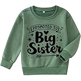 Blithestars Promoted to Big Sister Sweatshirt Toddler Girl Announcement Shirt Big Sis Crewneck Pullover Long Sleeve Fall Tops