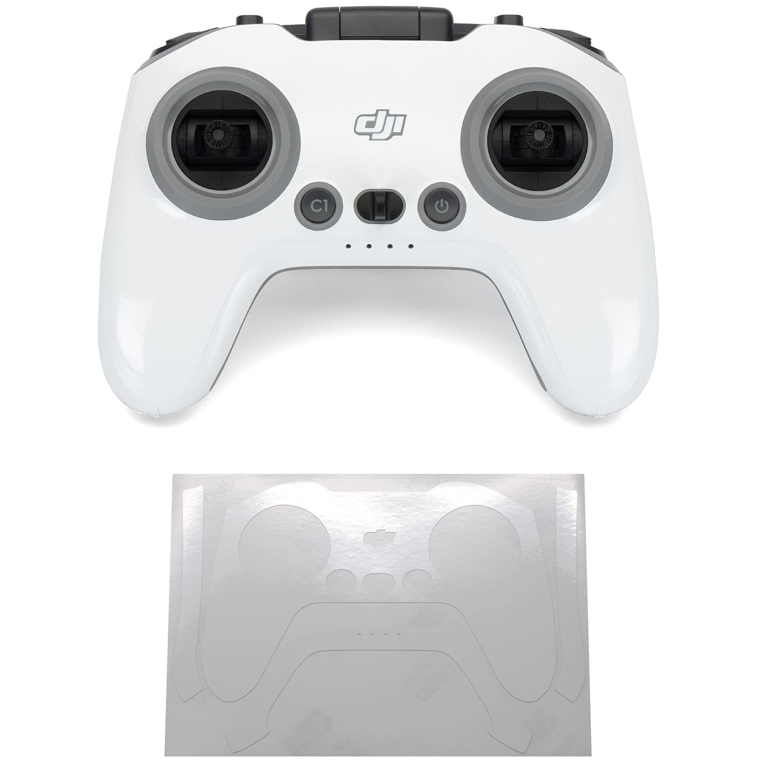 WRAPGRADE Skin Compatible with DJI FPV RC/FPV Remote Controller 3 (RACING WHITE)