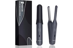 VIKICON Cordless Mini Hair Straightener: 3/10" Small Pencil Flat Iron for Short Hair & Beard - Ceramic Thin Plate, 3 Temp Settings, Travel-Friendly with Auto Shut-Off - Birthday Gift for Men & Women