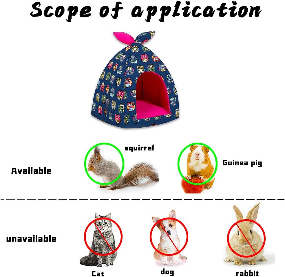 YANGWX Winter Warm Hamster Bed Guinea Pig House, Removable Washable Small Animal Sleeping Nest Chinchillas Tent Cave Bed - Image 4