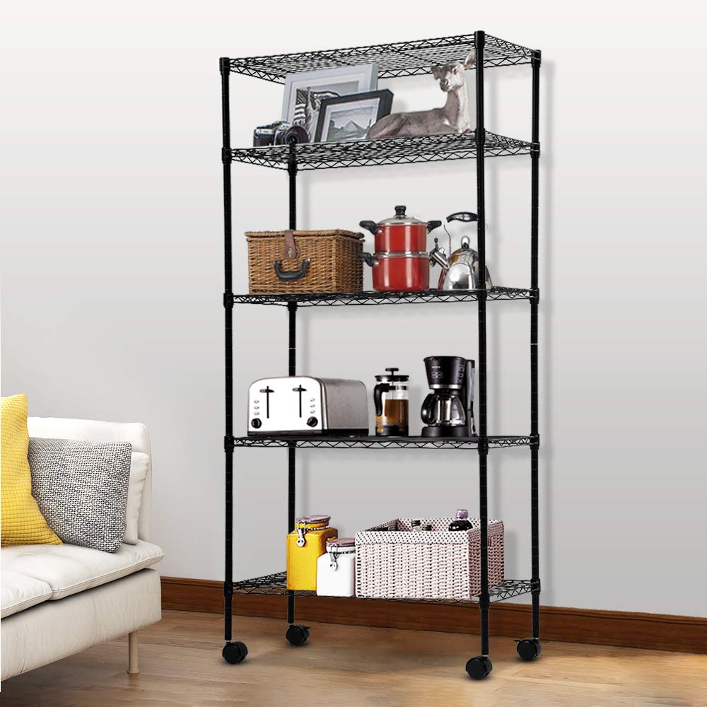 Buy 5 Tier Wire Shelving Unit Storage Metal Shelf Standing Shelf Units