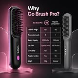 Baomaeyea Go Brush Pro UK Cordless Hair Straightener Brush 3 Temperatures view 7
