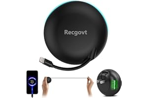 GIVFOZAY Recgovt Portable Wall Charger, 3-in-1 Retractable Fast Charger, USB C Retractable Phone Charger, Retractable Cable & 2500mAh Battery (60% Coverage) Only for iPhone 5-14 Series.