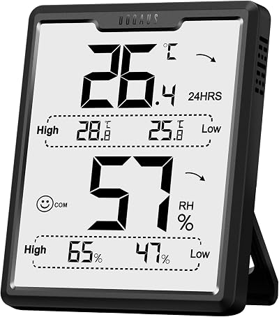 DOQAUS Room Thermometer Humidity Meter Digital Thermo-Hygrometer LCD 3 Color