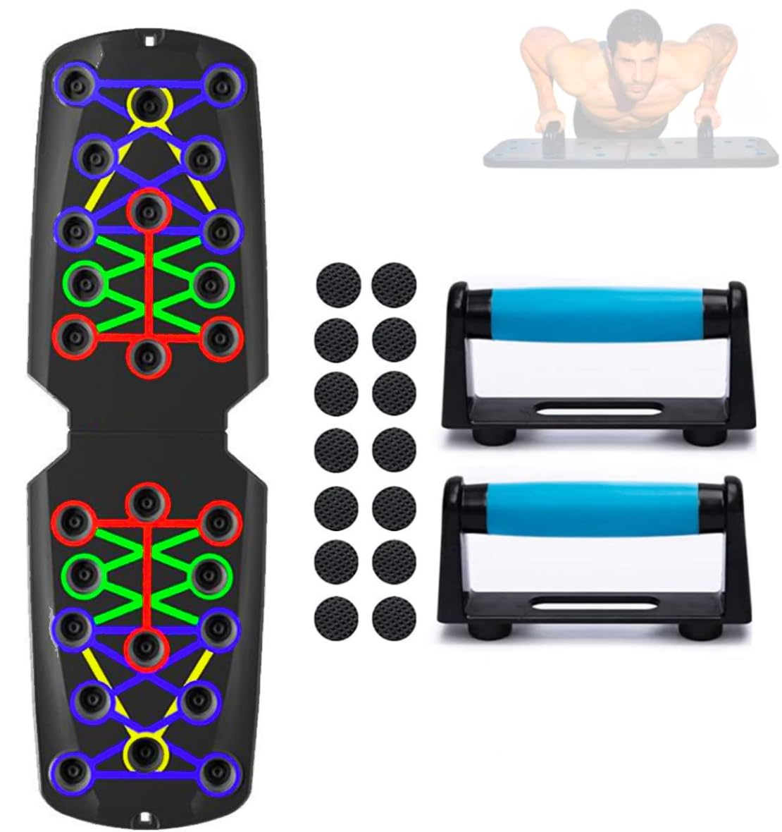 Multifunctional Push Up Board 13 in 1 Portable Folding Non-Slip Handles for Abdomen