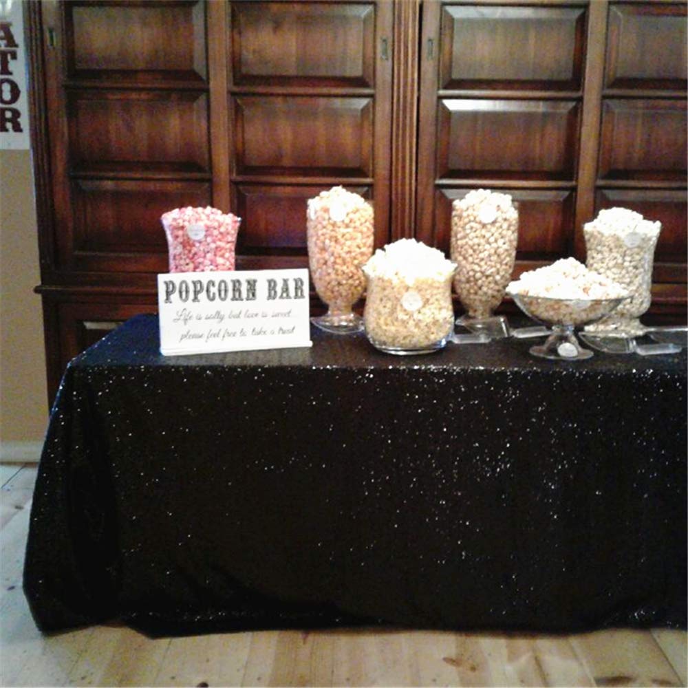 Best black table cloth sparkly