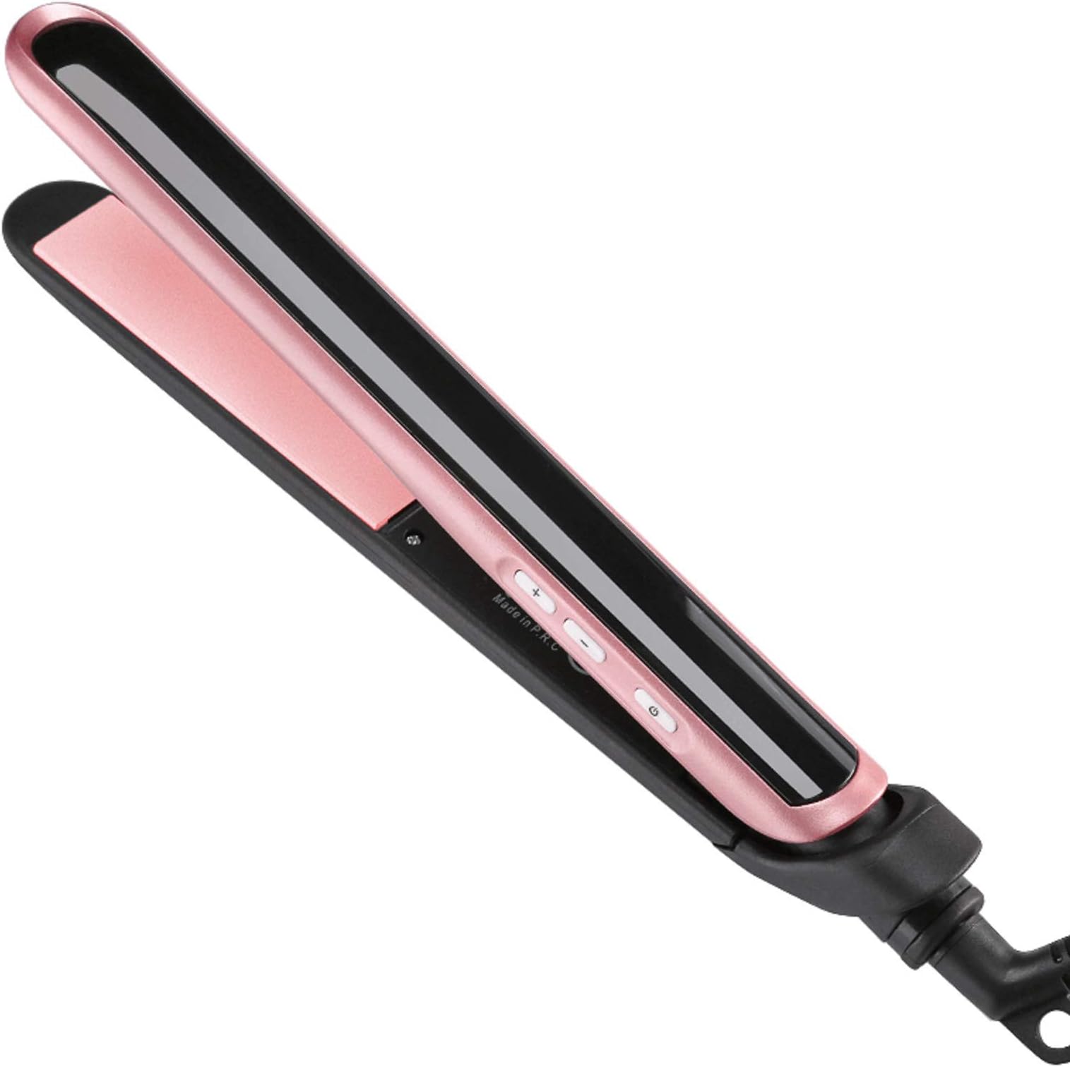 Hair Straighteners Professional 230 Ceramic Straightener and Curler, Travel Dual Voltage Flat Irons 30s Instant Heat Up, UK Plug, Rose Gold