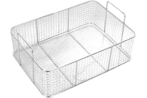 IEUDNS Stainless Steel Fry Basket Fry Net Rectangular Multifunctional Deep Fryer Basket for Home Restaurant