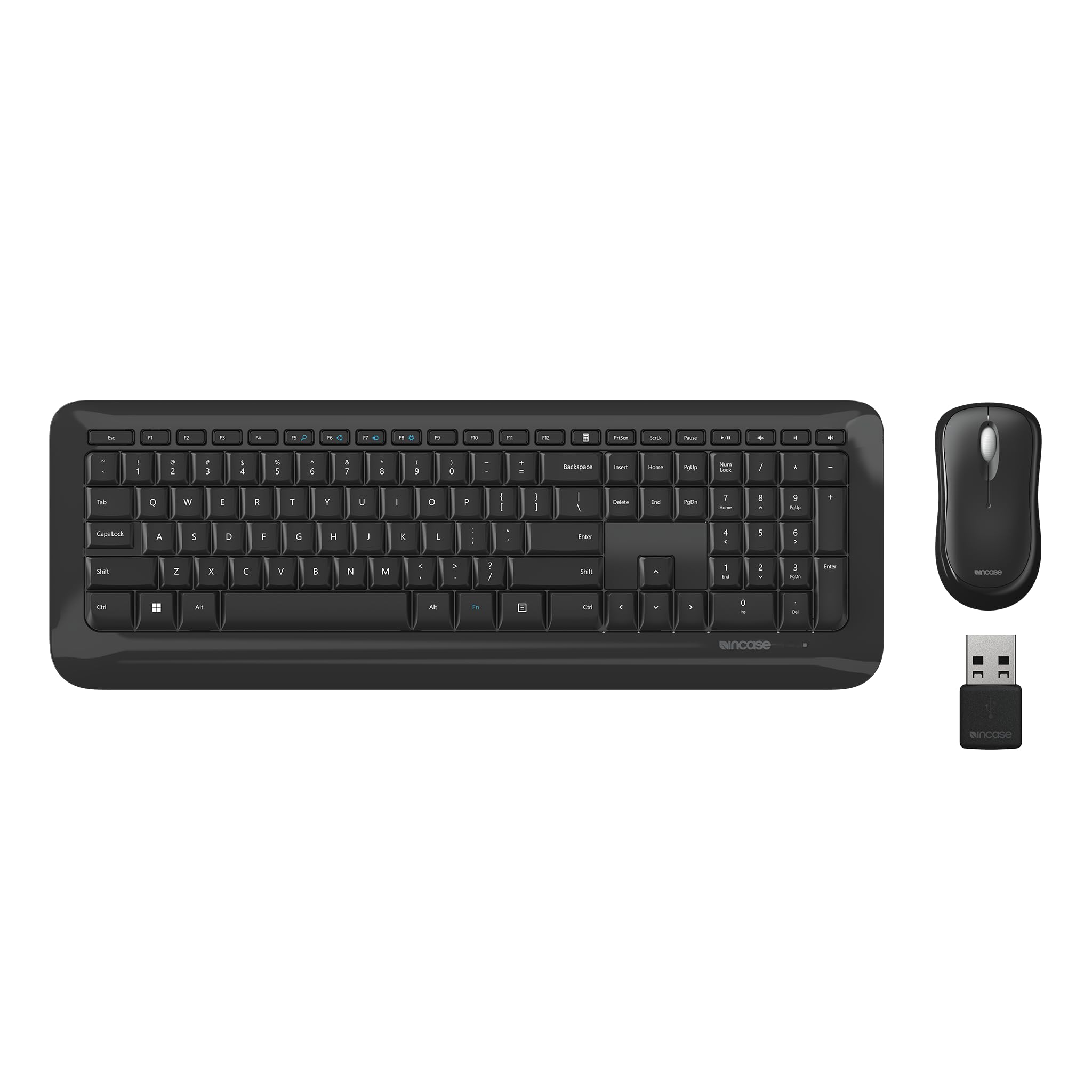 Photo 1 of Incase Desktop 850 Keyboard & Mouse Combo – Designed by Microsoft –Wireless Connection, Precision Tracking, Wireless AES 128-Bit Encryption, Windows Shortcut Keys, Ambidextrous Design – Black