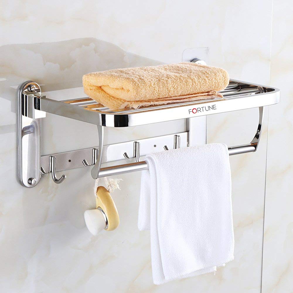 Best Towel Racks to Keep Your Bathroom Organized and Tidy 2 Fortune Lavish Stainless Steel Folding Towel Rack
