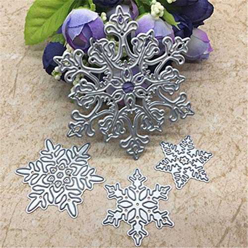 4pcs/Set Snowflake Cutting Dies Christmas Metal Cutting Dies Stencils Die Cut for DIY Scrapbooking Embossing