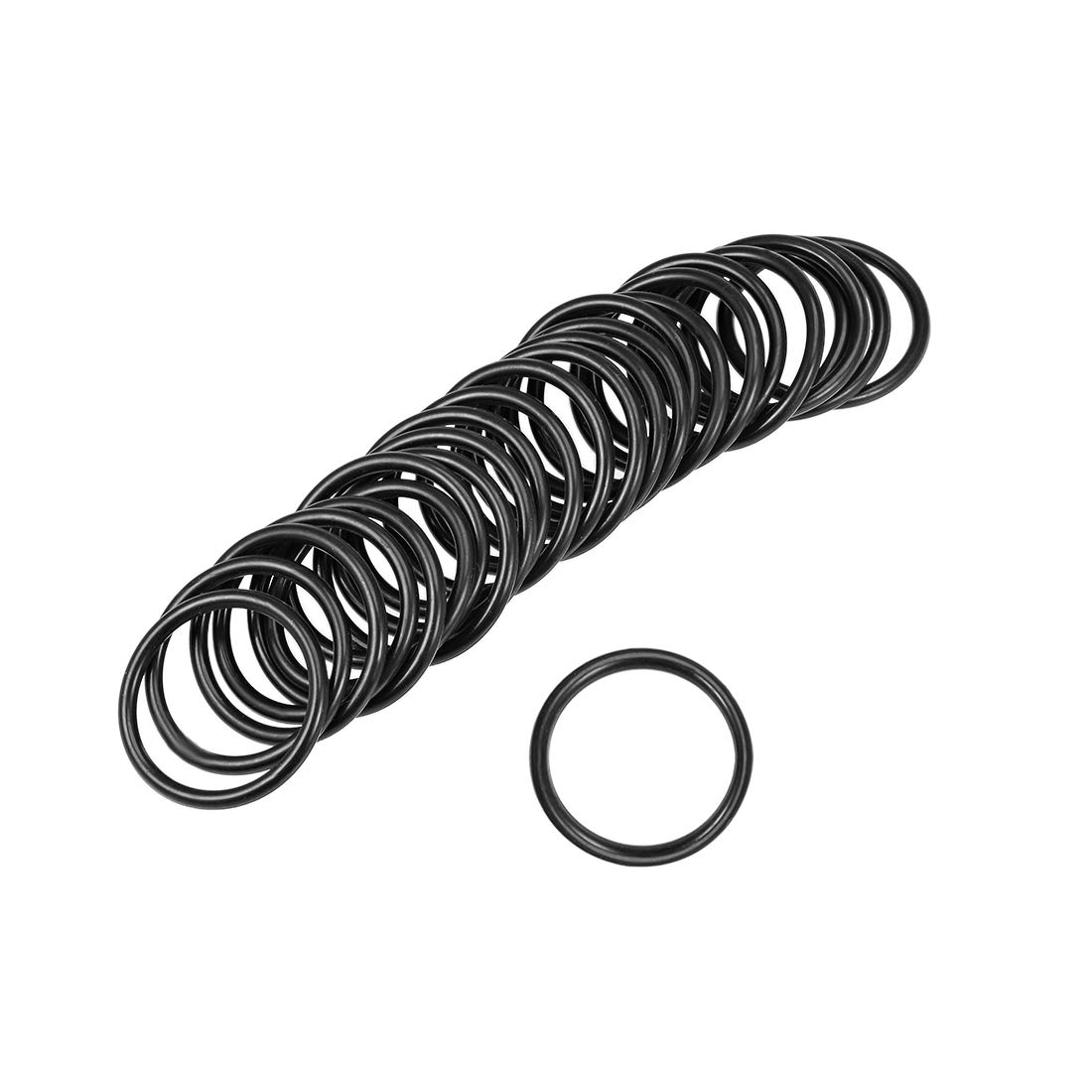 sourcing map Nitrile Rubber O-Rings 29mm OD 24mm ID 2.5mm Width, Metric Nitrile Rubber Sealing Gasket for Automotive Machine Plumbing, Pack of 25