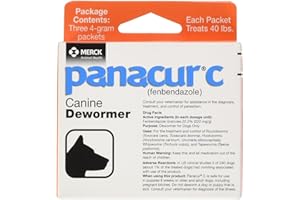 SKUURTFR Panacur C Canine Dewormer, Net Wt. 12 Grams, Package Contents Three, 4 Gram Packets (4-(Pack))