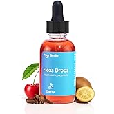 Puur Smile Concentrated Floss Drop Serum – 2oz Concentrated Mouth Wash to Use in Water Flosser | Natural Essentials Promotes Good Breath | Organic Drop Provides Good Oral Health (Cherry Flavor)