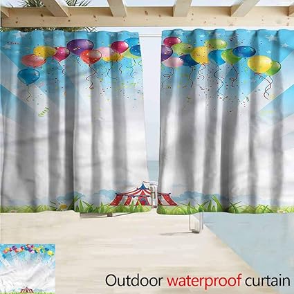 Amazon Com Marymunger Outdoor Patio Curtains Circus Balloon