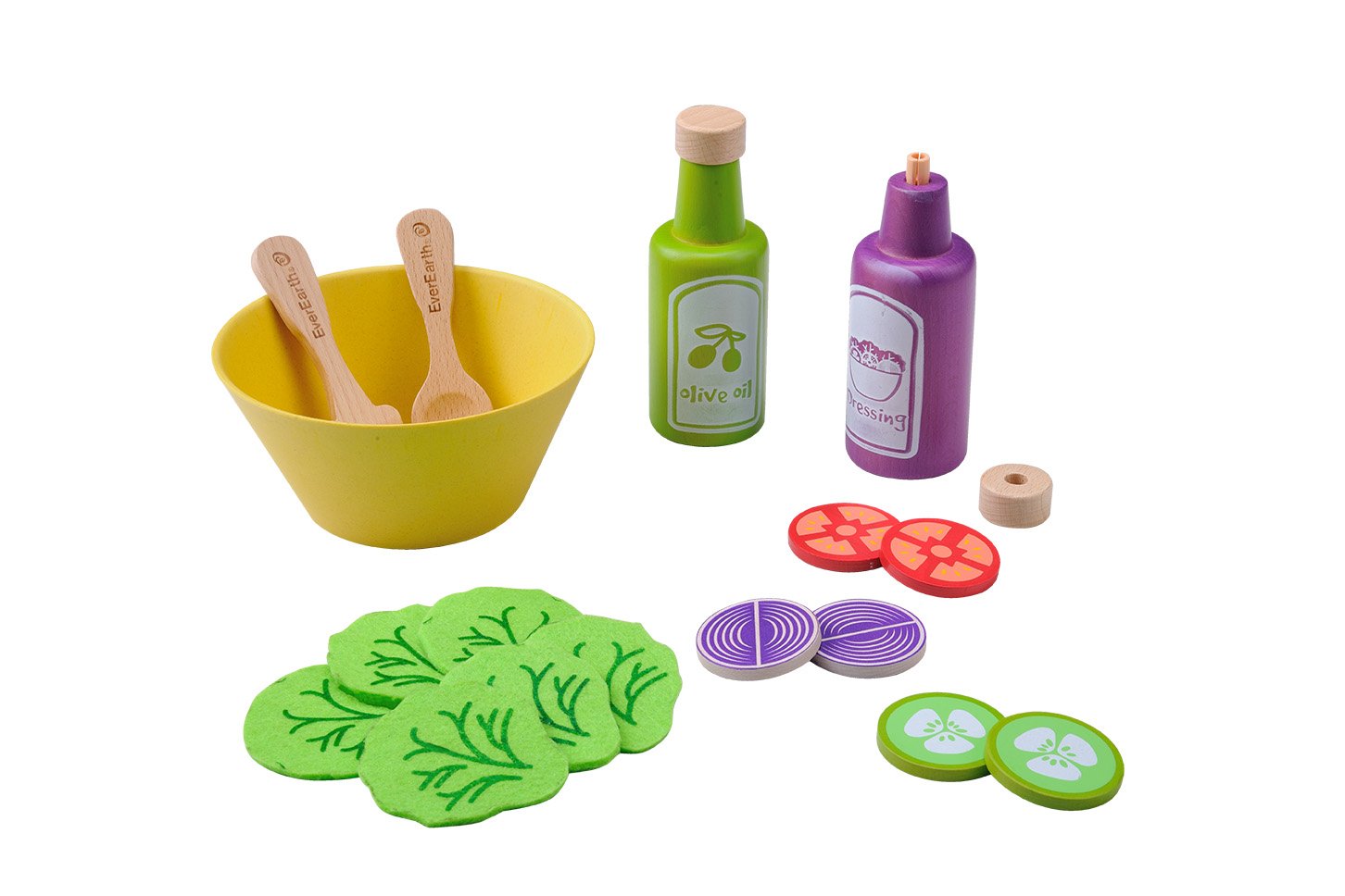 EverEarth Childrens Wooden Salad Set EE33719
