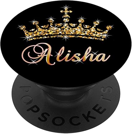 Amazon Com Alisha Name Crown Queen Princess Royal Design Alisha Popsockets Popgrip Swappable Grip For Phones Tablets