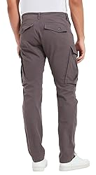 Plaid&Plain Men's Cargo Work Pants with Pockets