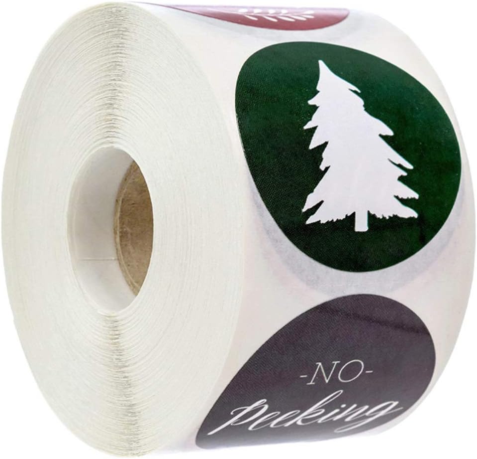 PRETYZOOM Christmas Seals Stickers Holiday Stickers Roll