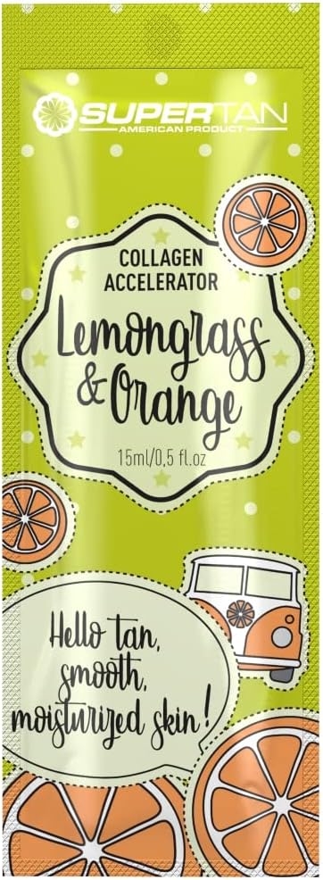 Supertan Lemongrass Orange Collagen Accelerator Tanning Lotion Cream Sachet 15ml