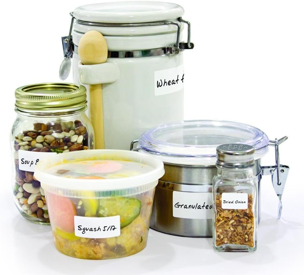 Jokari Label Once 47826 - Erasable Multi-Use Labels Starter Kit with 70 labels, Eraser and Pen, White - Image 5