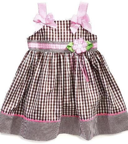 Amazon Co Jp Blueberi Boulevard ブルーベリー 可愛い チャック柄 リボン ワンピース 出産お祝い 出産お祝い プチギフト サイズ 12m 18m 24m 24m 24ヶ月 着丈50cm チェック柄 ブラウン 並行輸入品 服 ファッション小物