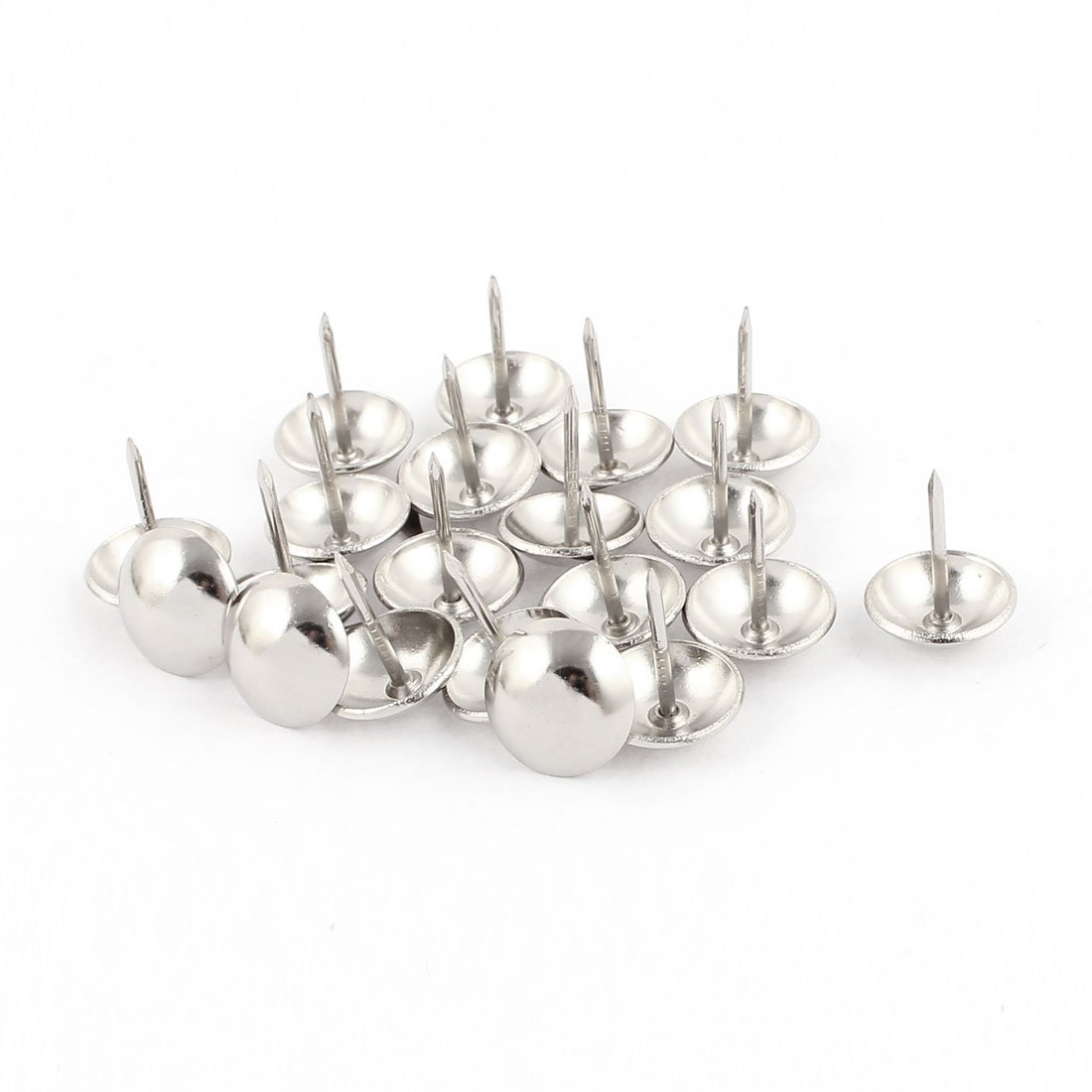 Sourcingmap 16mm Dia Stainless Steel Drawing Pin Upholstery Nail Thumb Tack Pushpin 20PCS