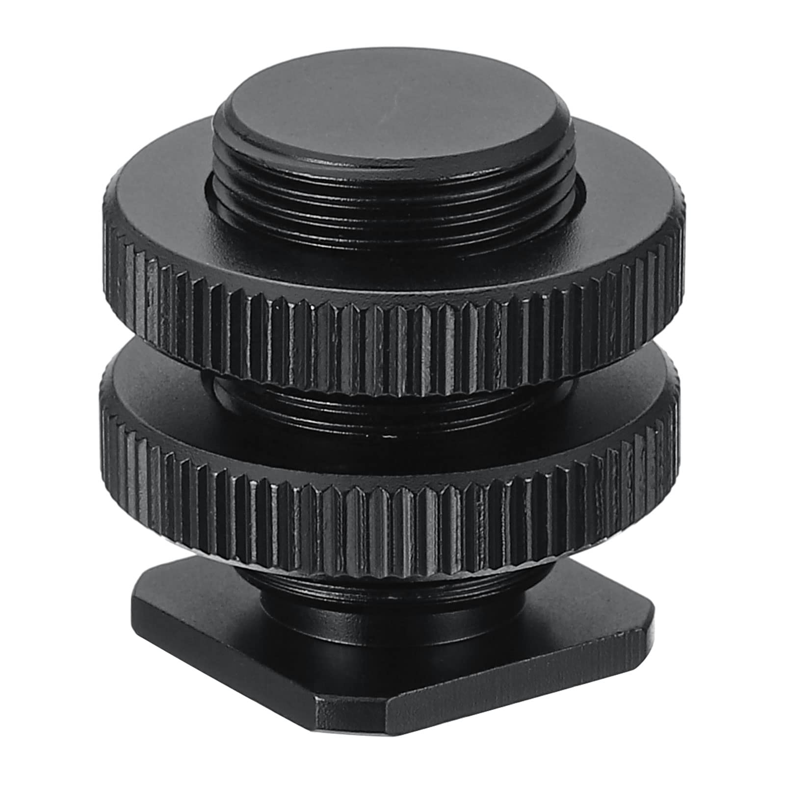 PATIKIL Male 5/8" to Female 3/8" Camera Hot Shoe Mount, Flash Cold Shoe Mount Tripod Screw Adapter for DSLR Rig, Black